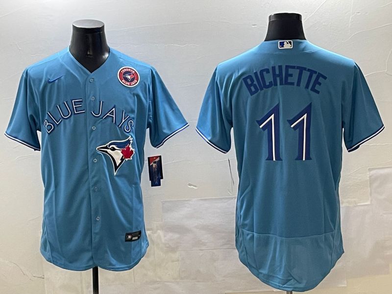 Men Toronto Blue Jays #11 Bichette Light Blue Elite 2025 Nike MLB Jersey style 3->toronto blue jays->MLB Jersey